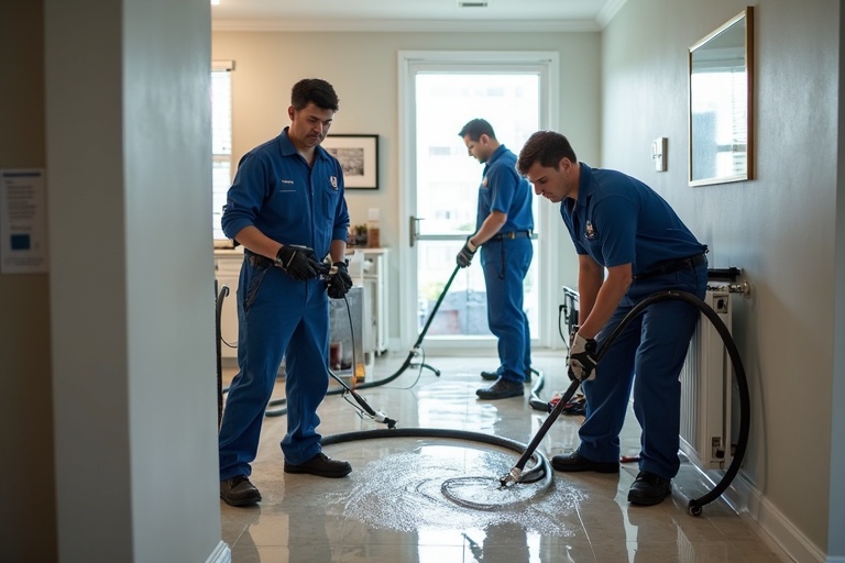 Professional restoration team